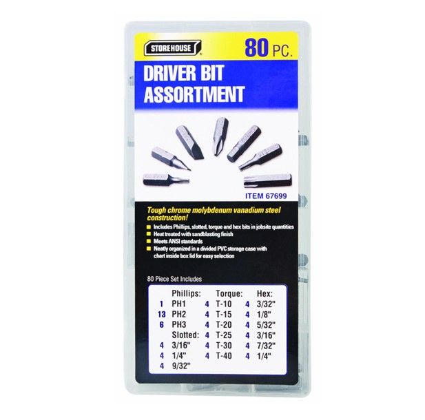 36-185 80 Piece Driver Bit Assortment