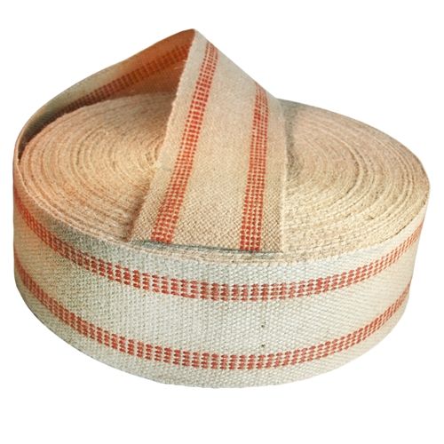 Red Stripe Jute Webbing